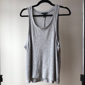 Grey Heather Tank with wide Arms